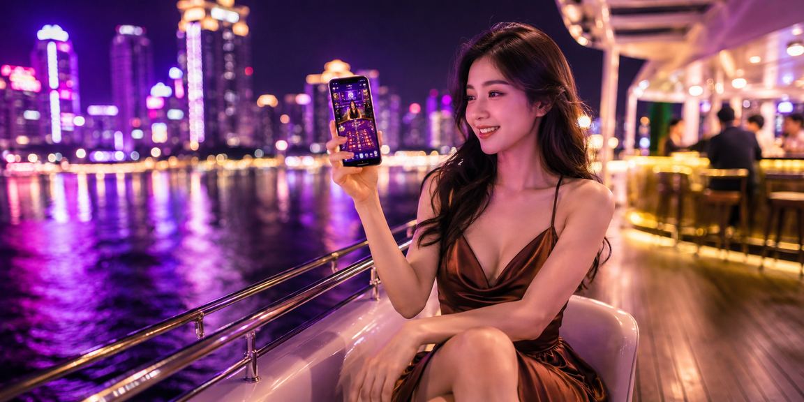 Người dùng xem sự kiện thể thao trên điện thoại tại quán cà phê ven biển Nha Trang